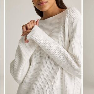 NWT Quince Organic Cotton Fisherman Crew Sweater